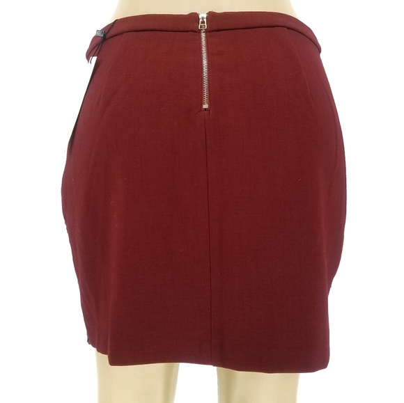 See U Soon Wine Layered Textured Mini Skirt - Picture 3 of 7